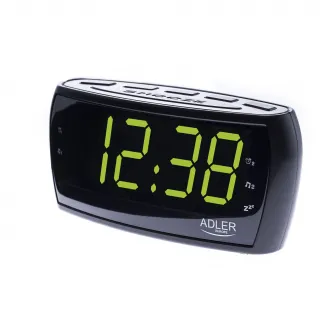 Radio ceas cu alarma, display LED generos 16 cm, iluminare verde relaxant