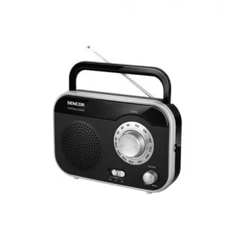 Radio portabil, Sencor, Jack 3.5, Negru/Argintiu