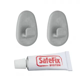 Set umerase universale, Metaltex MX404992, cu adeziv, gri