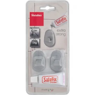 Set umerase universale, Metaltex MX404992, cu adeziv, gri