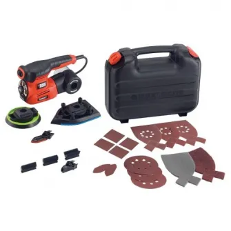 Slefuitor orbital Black & Decker KA280K, 220 W, 13000 RPM, AUTOSELECT, 4 IN 1 + 19 ACCS