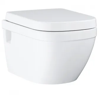 Vas WC Grohe Euro 39703000, suspendat, rimless, capac wc, set fixare, alb