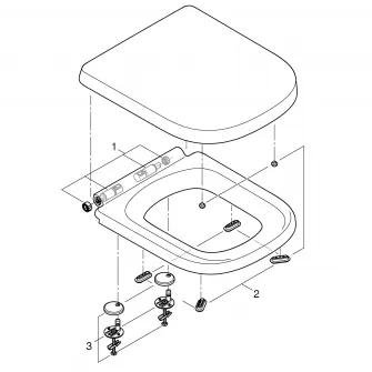 Vas WC Grohe Euro 39703000, suspendat, rimless, capac wc, set fixare, alb
