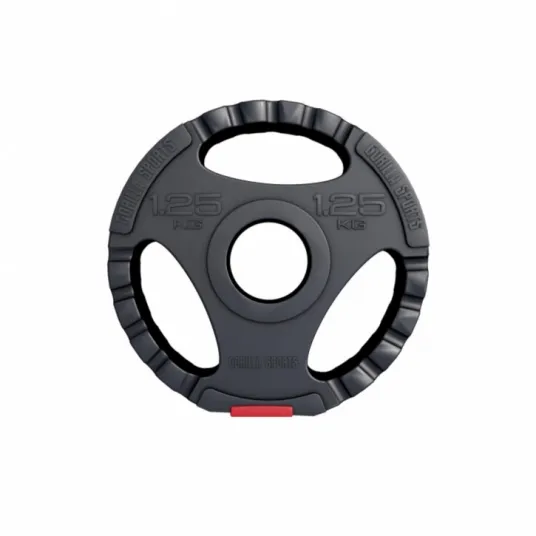 Disc Olimpic cu Grip, Gorilla Sports, umplut cu ciment, 1,25 kg, 50/51mm