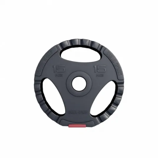 Disc Olimpic cu Grip, Gorilla Sports, umplut cu ciment, 15 kg, 50/51mm