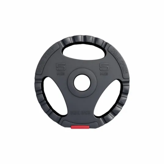 Disc Olimpic cu Grip, Gorilla Sports, umplut cu ciment, 5 kg, 50/51mm