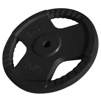 Disc cu prindere, Gorilla Sports, 30/31mm ,10 kg , cauciuc, Negru