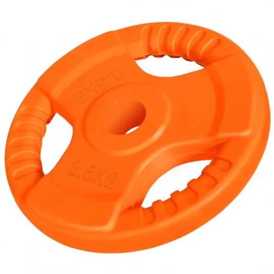 Disc cu prindere, Gorilla Sports, 30/31mm , 2,5 kg , cauciuc, Portocaliu