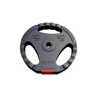 Disc cu prindere umplut cu ciment, Gorilla Sports, 10 Kg, 30/31mm, Negru