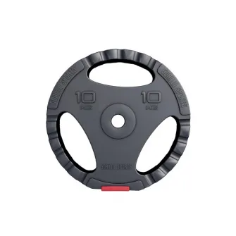 Disc cu prindere umplut cu ciment, Gorilla Sports, 10 Kg, 30/31mm, Negru