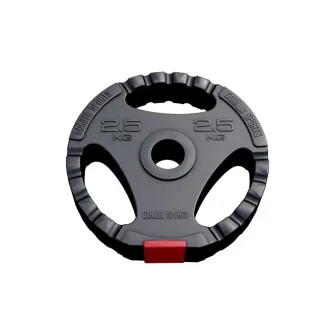 Disc cu prindere umplut cu ciment, Gorilla Sports, 2,5 Kg, 30/31mm, Negru