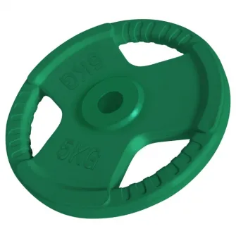 Disc din fonta cauciucat cu grip 5 Kg 30/31mm, Gorilla Sports