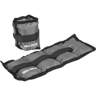 Greutati incheietura mana/glezna, Gorilla Sports, Gri, 2X1Kg