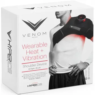 Manson umar cu sistem de incalzire Venom Shoulder Left, 3 trepte vibratii, autonomie pana la 3 ore, touch screen, Nanotechnology heat, Hyperice