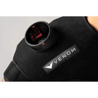 Manson umar cu sistem de incalzire Venom Shoulder Left, 3 trepte vibratii, autonomie pana la 3 ore, touch screen, Nanotechnology heat, Hyperice