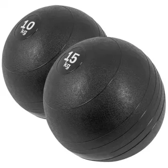 Set Minge Medicinala Cauciucata, Gorilla Sports, Neagra, 25Kg
