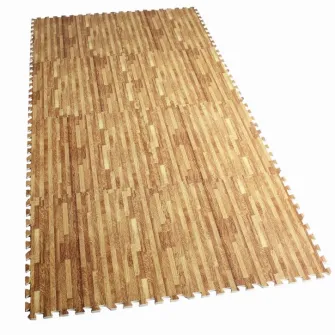 Set covoras de protectie, Tatami Lemn-Deschis, Gorilla Sports, 8 bucati