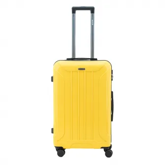 Troler Lamonza Capri, 4 roti, cifru, 3.7 kg, 68x43x25 CM, galben