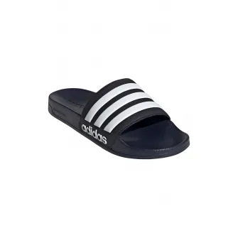 adidas Sportswear, Papuci Adilette, Alb, Bleumarin, 6