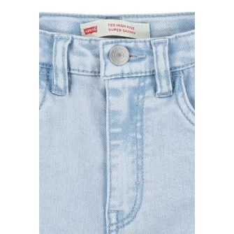 Levi's, Blugi super skinny cu talie inalta 720, Albastru glaciar, 104 CM