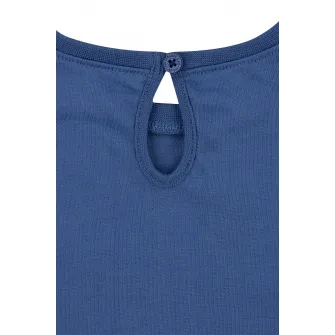 Levi's, Set de pantaloni scurti si tricou cu imprimeu floral, Galben, Albastru inchis, 80 CM
