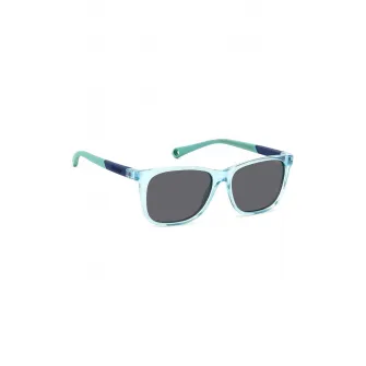 Polaroid, Ochelari de soare patrati, cu lentile uni, Albastru glaciar, Gri antracit, Verde persan, 46-13-125