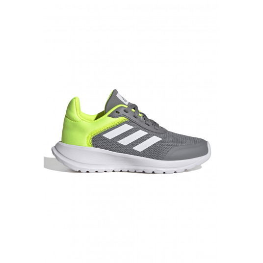 adidas Sportswear Pantofi sport din material textil cu insertii din piele ecologica Tensaur Verde neon Gri