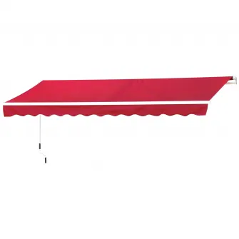 Copertina retractabila Outsunny, Impermeabila, Poliester, 295x245cm, Rosu bordo