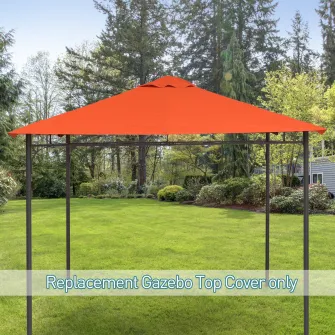 Prelata pentru pavilion Outsunny Gazebo, Poliester, 3x3m, Portocaliu