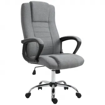 Scaun de birou ergonomic Vinsetto, Inaltime reglabila, Poliester, Gri