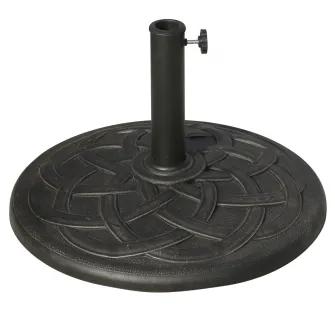 Suport umbrela, Outsunny, 19Kg, Otel, Negru