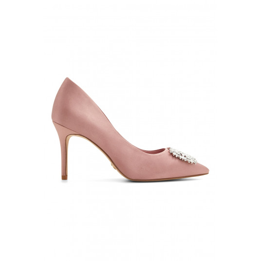 Aldo Pantofi stiletto cu aplicatie cu cristal Platine Roz prafuit 7.5