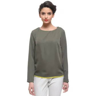 Bluza office kaki de dama ADL cu maneca lunga M