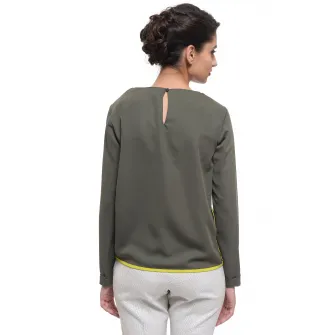 Bluza office kaki de dama ADL cu maneca lunga M