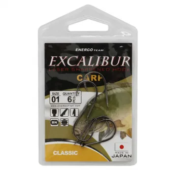 Carlige Energo Team Excalibur Carp Classic Ns Nr 1, 6buc/plic