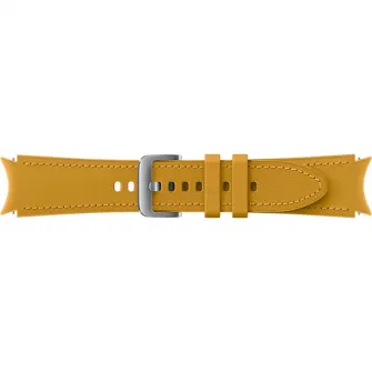 Curea smartwatch Samsung Hybrid Leather Band pentru Galaxy Watch4 20mm S/M, Mustard