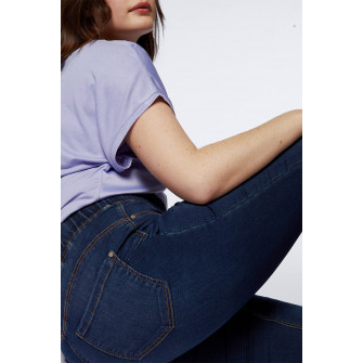 Fiorella Rubino Jeggings cu aspect decolorat Albastru inchis 44