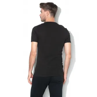 G-Star RAW, Tricou de bumbac organic cu detaliu brodat - 2 piese, Negru, M