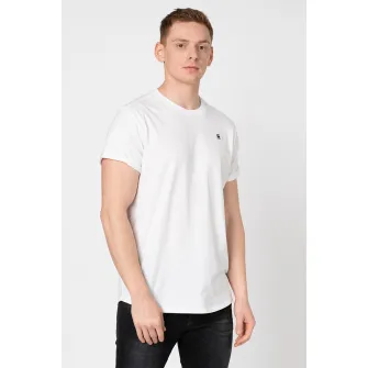G-Star RAW, Tricou relaxed fit din bumbac organic, Alb/Negru, M
