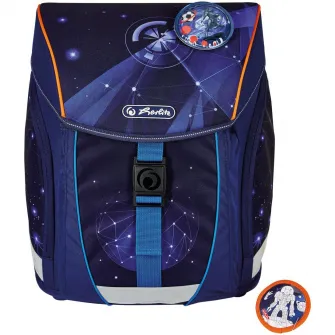 Ghiozdan neechipat Herlitz, FiloLight, dimensiune 38 x 32 x 22 cm, motiv Galaxy Game