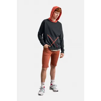 KAFT, Hanorac unisex cu buzunar kangaroo, Corai, Gri antracit, XS