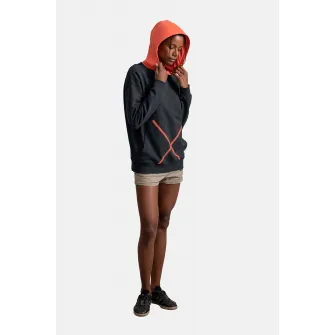 KAFT, Hanorac unisex cu buzunar kangaroo, Corai, Gri antracit, XS