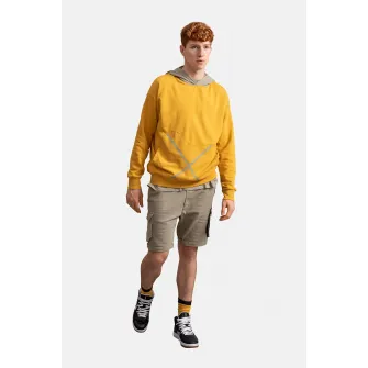KAFT, Hanorac unisex cu buzunar kangaroo, Galben sofran, S