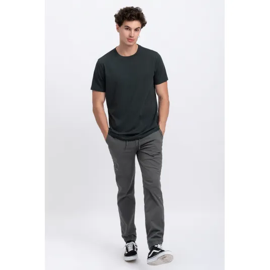 KAFT, Tricou unisex cu decolteu rotund, Negru stins, XS