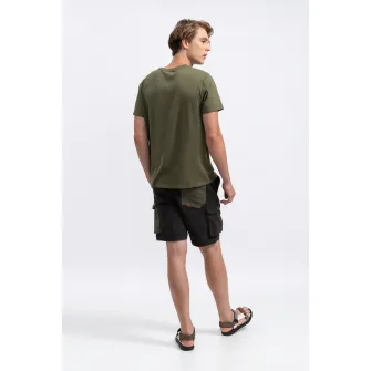 KAFT, Tricou unisex cu imprimeu grafic, Verde militar, XS