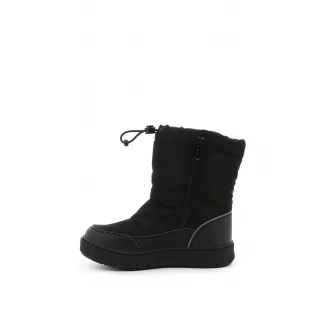 Kickers kids, Cizme impermeabile cu garnitura de piele ecologica, Negru, 29 EU
