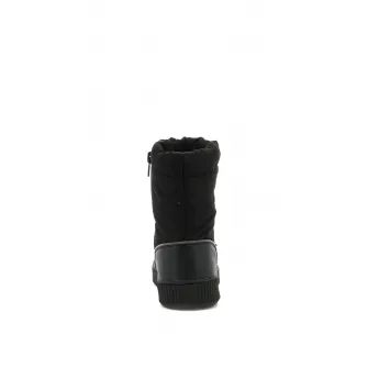 Kickers kids, Cizme impermeabile cu garnitura de piele ecologica, Negru, 29 EU