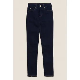Marks  Spencer, Blugi slim fit cu talie inalta, Bleumarin, 8
