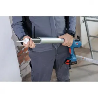 Pistol pentru chituire pe acumulator Bosch Professional GCG 18 V 600, 300/400 ml capacitate cartus, 300-600 ml capacitate saculet, 3.5 Kn forta impingere, viteza variabila, fara acumulator/incarcator