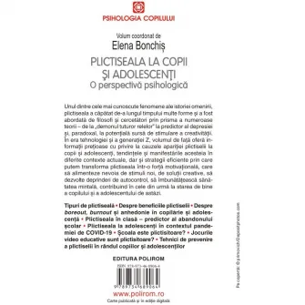 Plictiseala la copii si adolescenti, Elena Bonchis